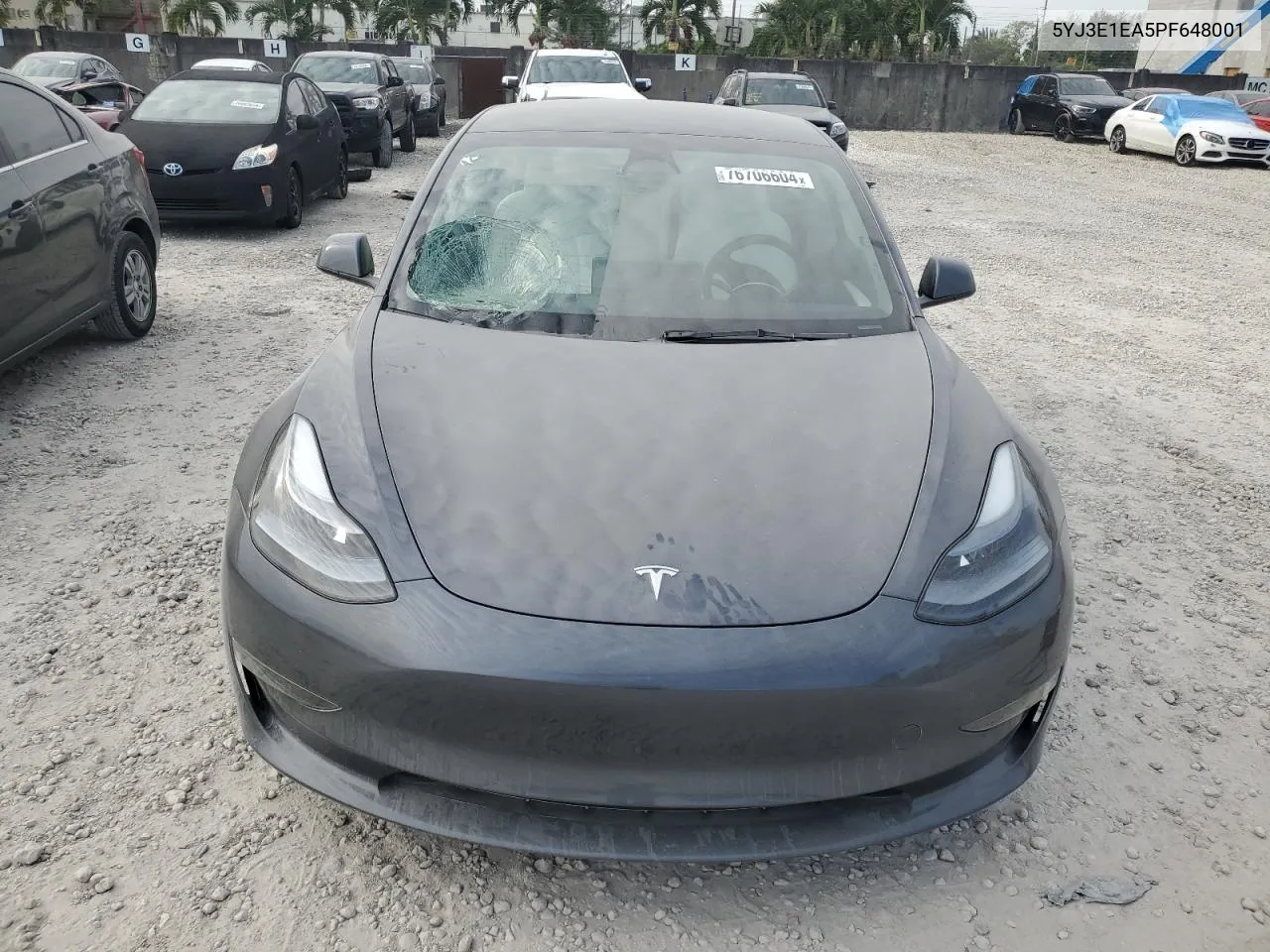 2023 Tesla Model 3 VIN: 5YJ3E1EA5PF648001 Lot: 76706604