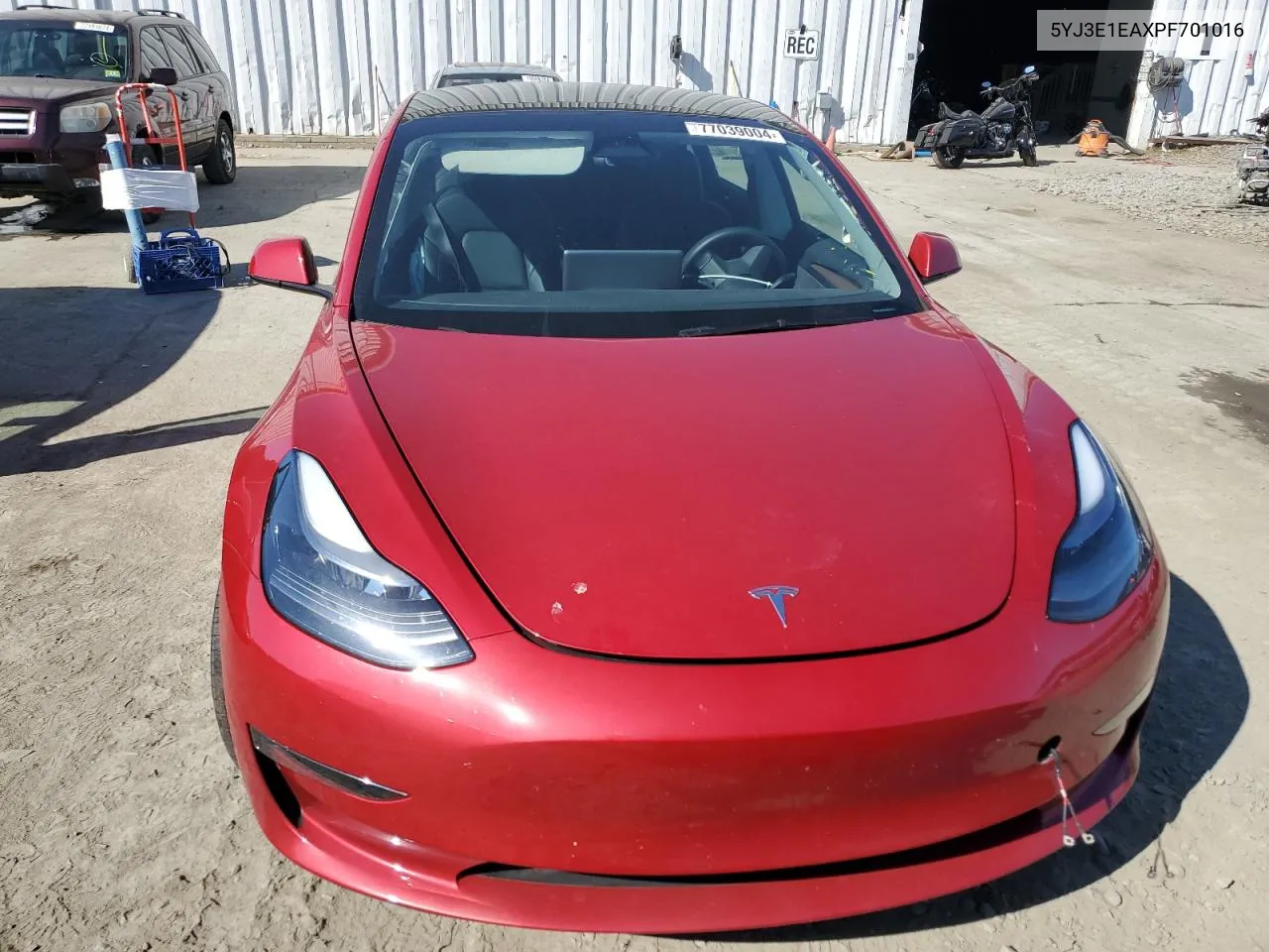 2023 Tesla Model 3 VIN: 5YJ3E1EAXPF701016 Lot: 77039004