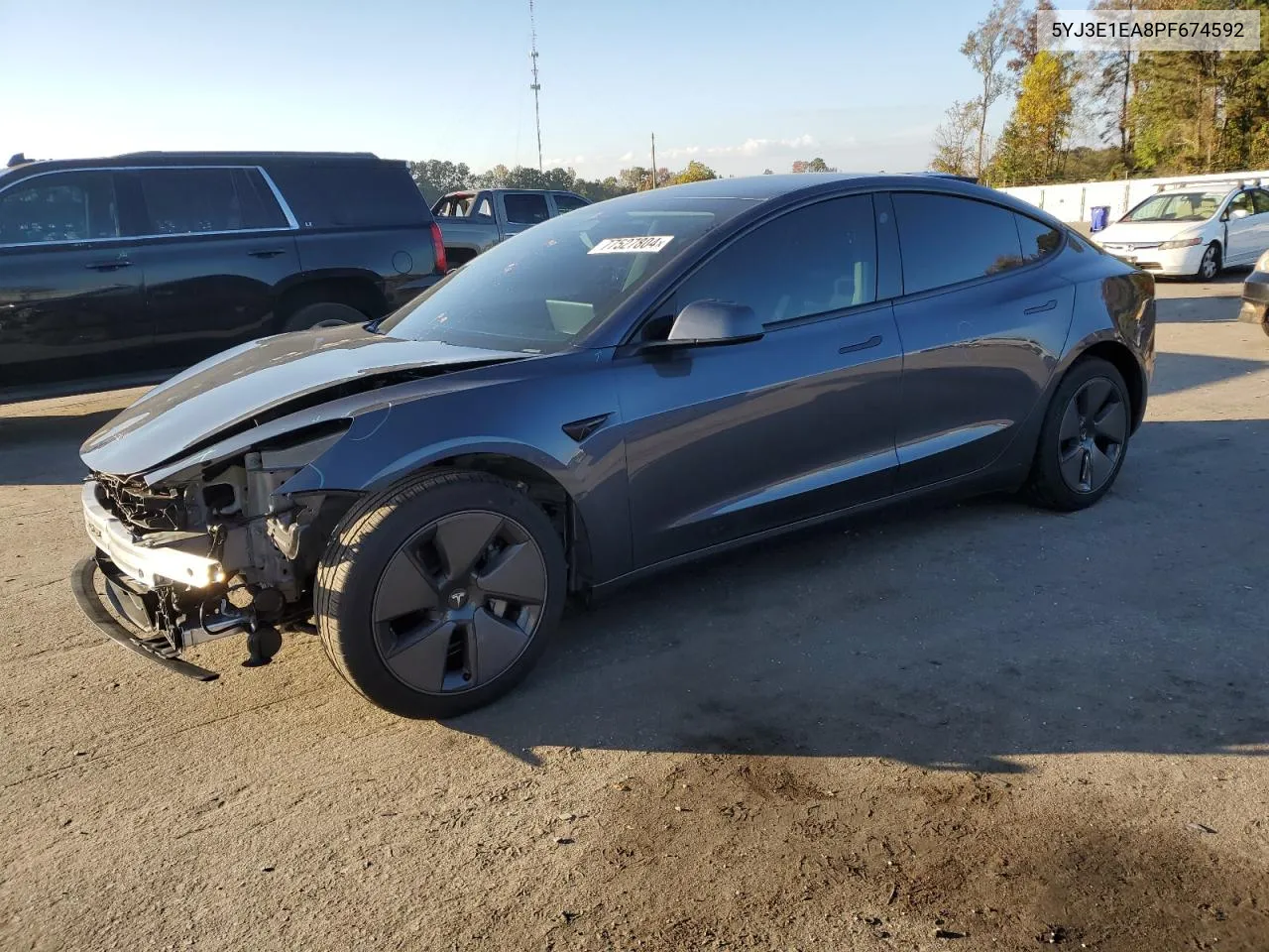 2023 Tesla Model 3 VIN: 5YJ3E1EA8PF674592 Lot: 77527804