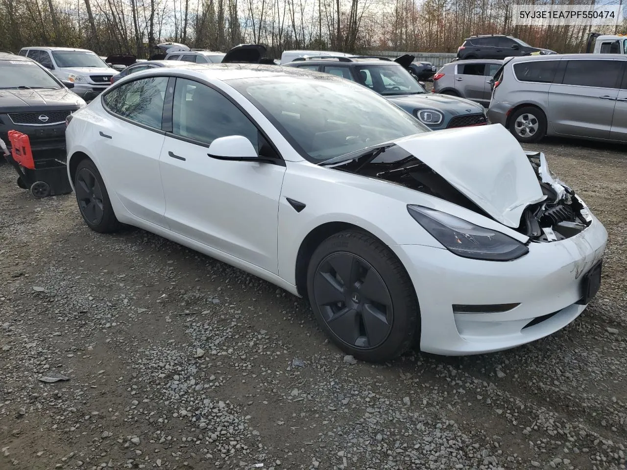 2023 Tesla Model 3 VIN: 5YJ3E1EA7PF550474 Lot: 77910984