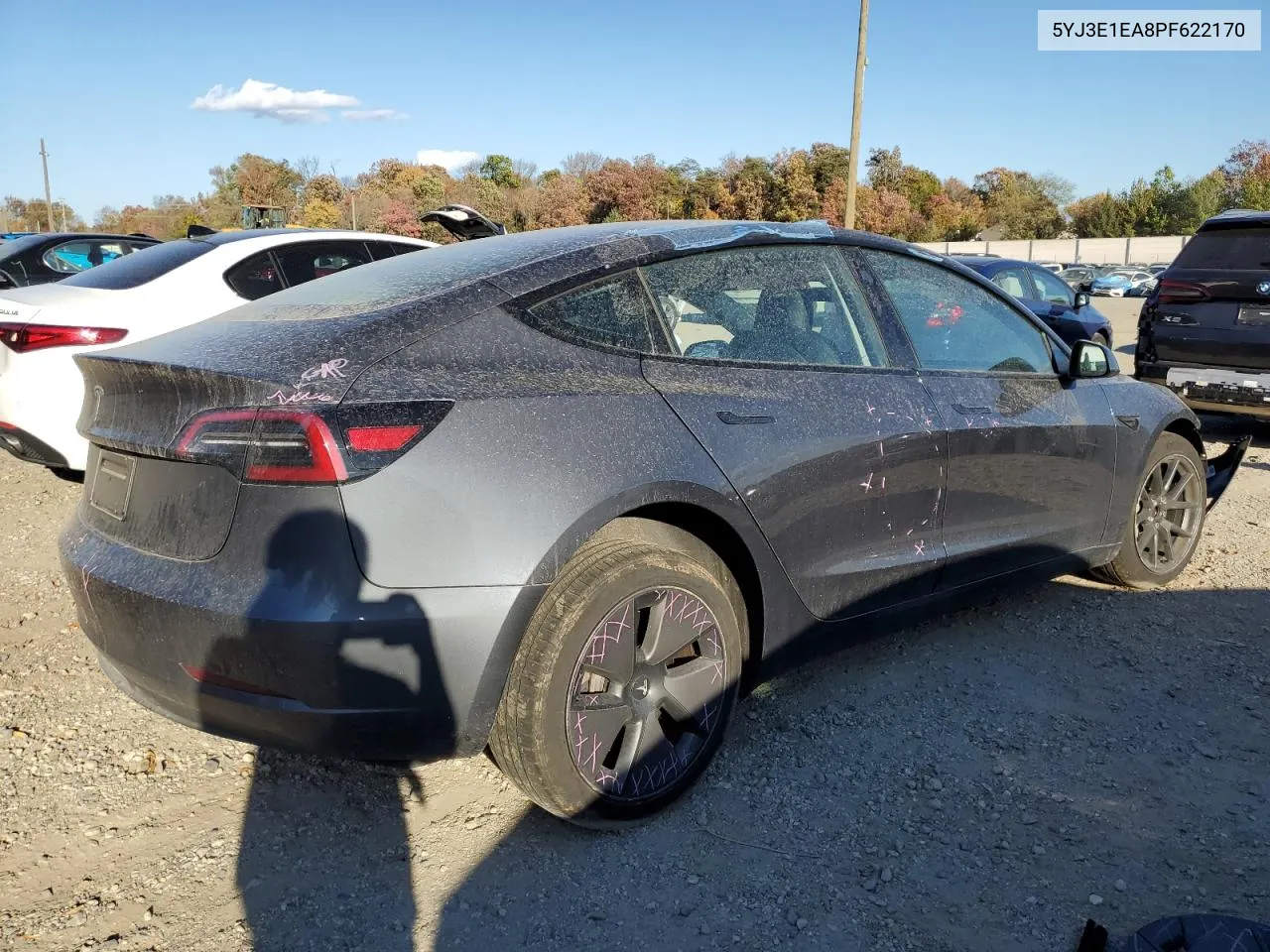 2023 Tesla Model 3 VIN: 5YJ3E1EA8PF622170 Lot: 78524204