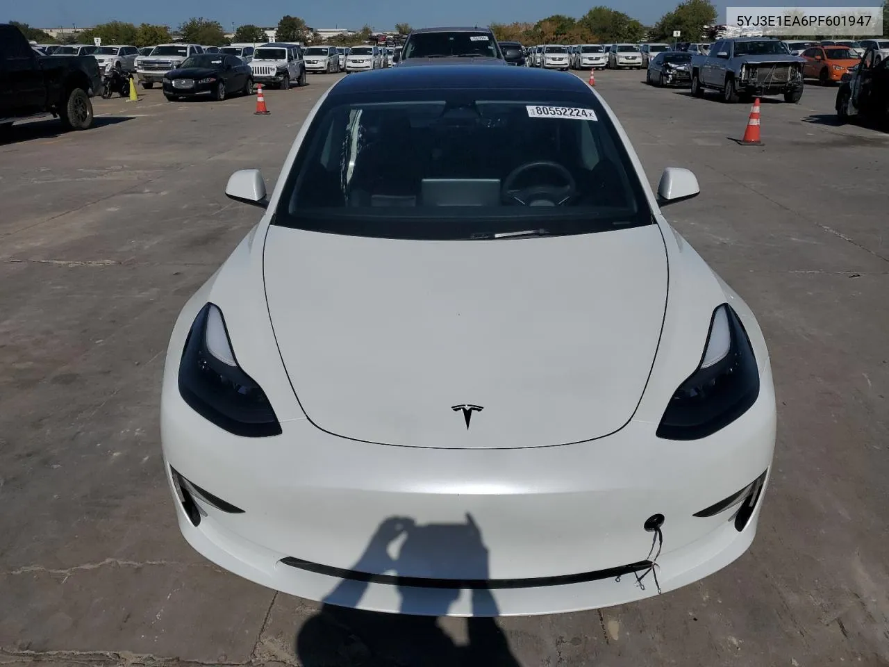 2023 Tesla Model 3 VIN: 5YJ3E1EA6PF601947 Lot: 80552224