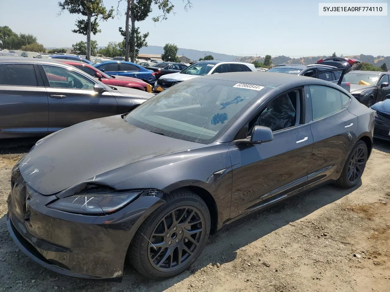 2024 Tesla Model 3 VIN: 5YJ3E1EA0RF774110 Lot: 62860544