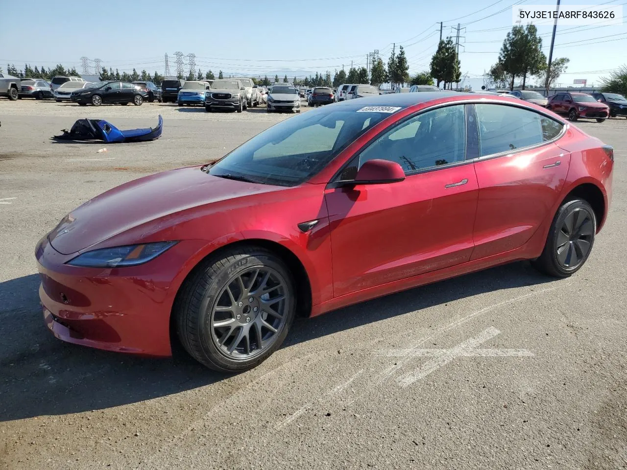 2024 Tesla Model 3 VIN: 5YJ3E1EA8RF843626 Lot: 69437994