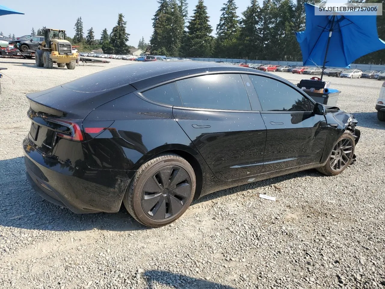 2024 Tesla Model 3 VIN: 5YJ3E1EB7RF757006 Lot: 69977084