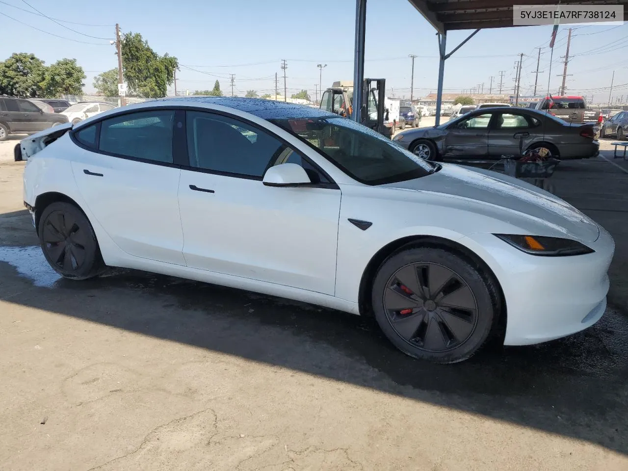 2024 Tesla Model 3 VIN: 5YJ3E1EA7RF738124 Lot: 70303924