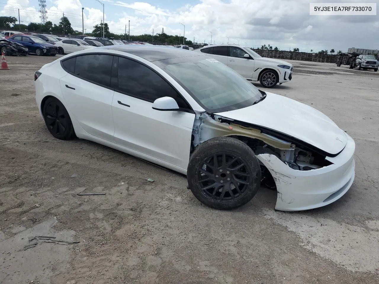 2024 Tesla Model 3 VIN: 5YJ3E1EA7RF733070 Lot: 70663444