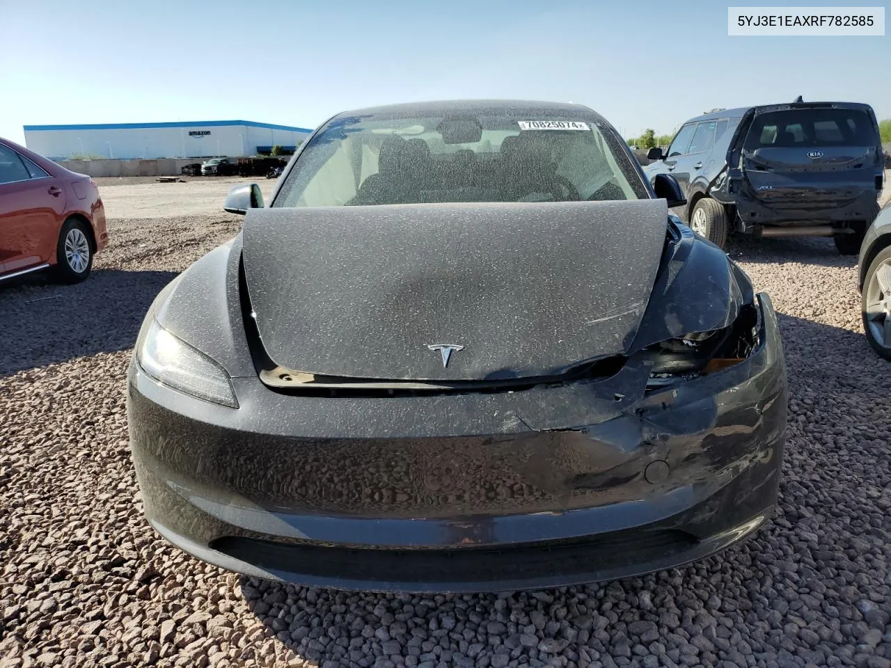 2024 Tesla Model 3 VIN: 5YJ3E1EAXRF782585 Lot: 70825074