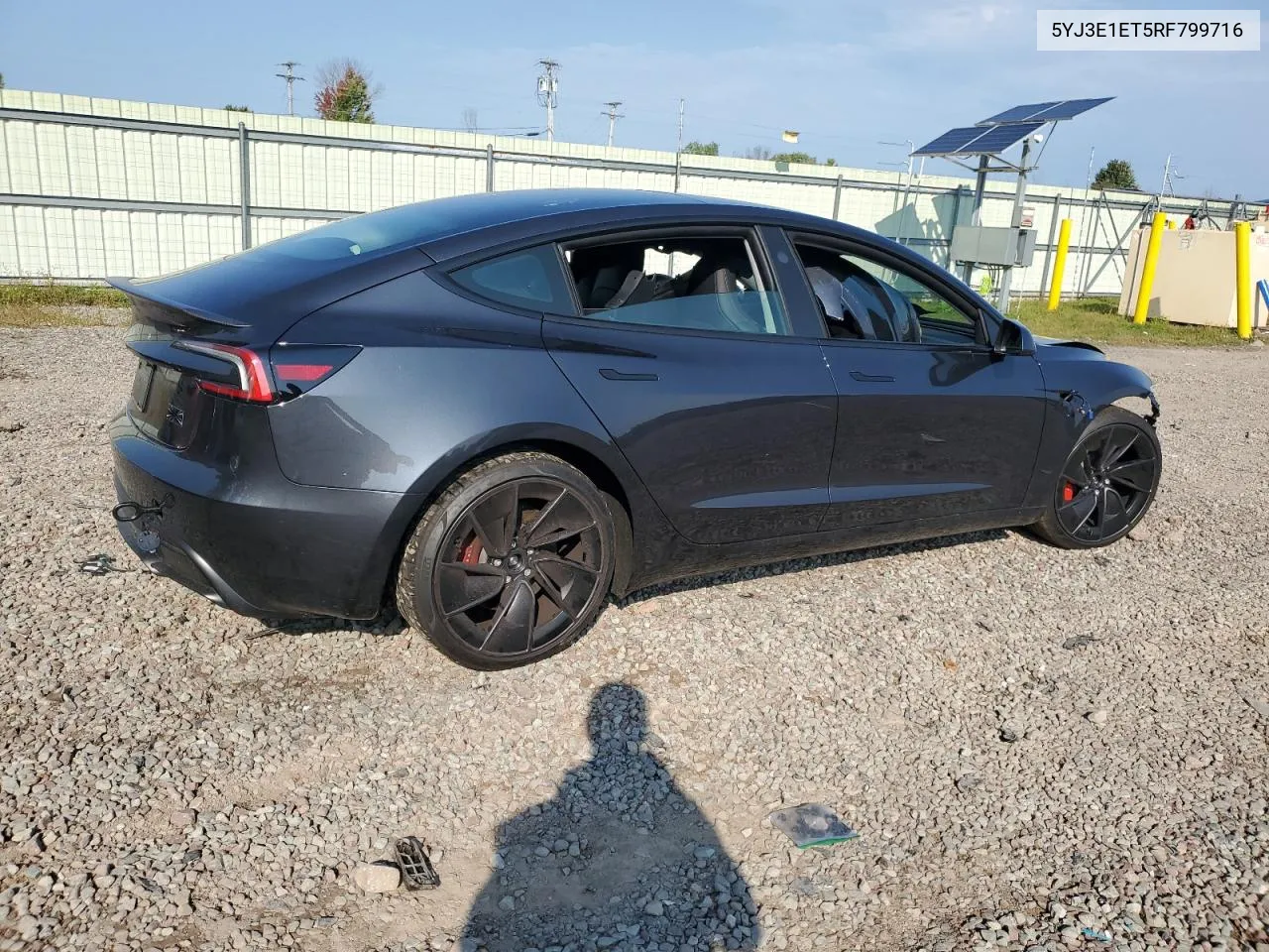 2024 Tesla Model 3 VIN: 5YJ3E1ET5RF799716 Lot: 70872674