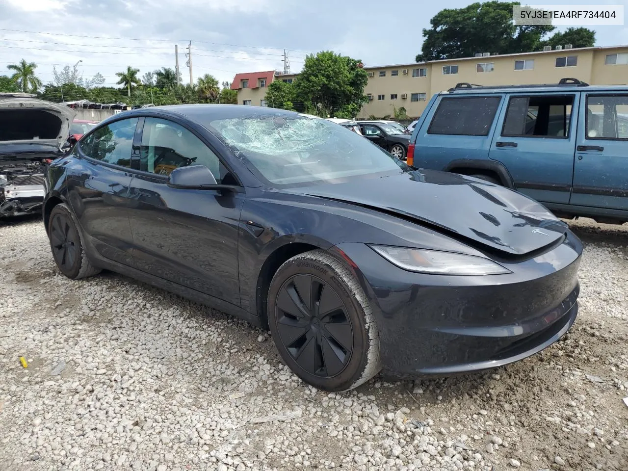 2024 Tesla Model 3 VIN: 5YJ3E1EA4RF734404 Lot: 72390054