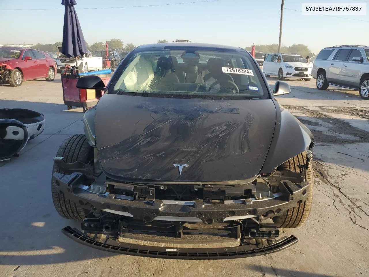 2024 Tesla Model 3 VIN: 5YJ3E1EA7RF757837 Lot: 72978394