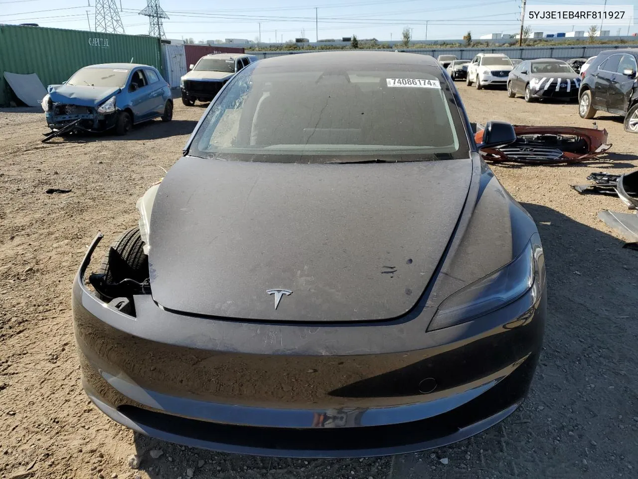 2024 Tesla Model 3 VIN: 5YJ3E1EB4RF811927 Lot: 74086174