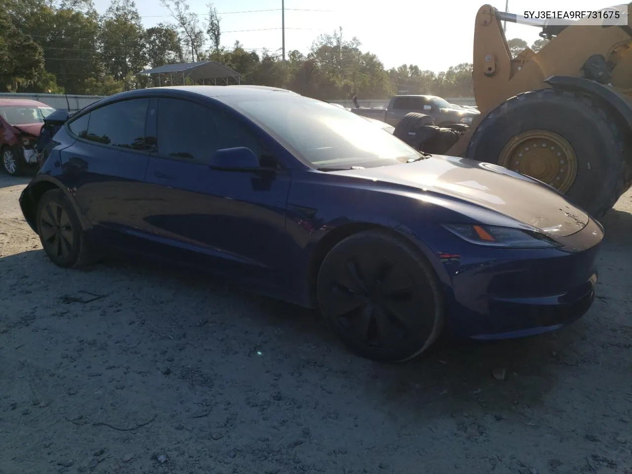 2024 Tesla Model 3 VIN: 5YJ3E1EA9RF731675 Lot: 76206574