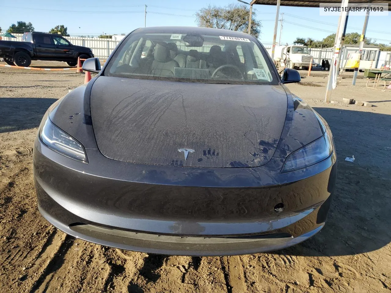 2024 Tesla Model 3 VIN: 5YJ3E1EA8RF751612 Lot: 77424014