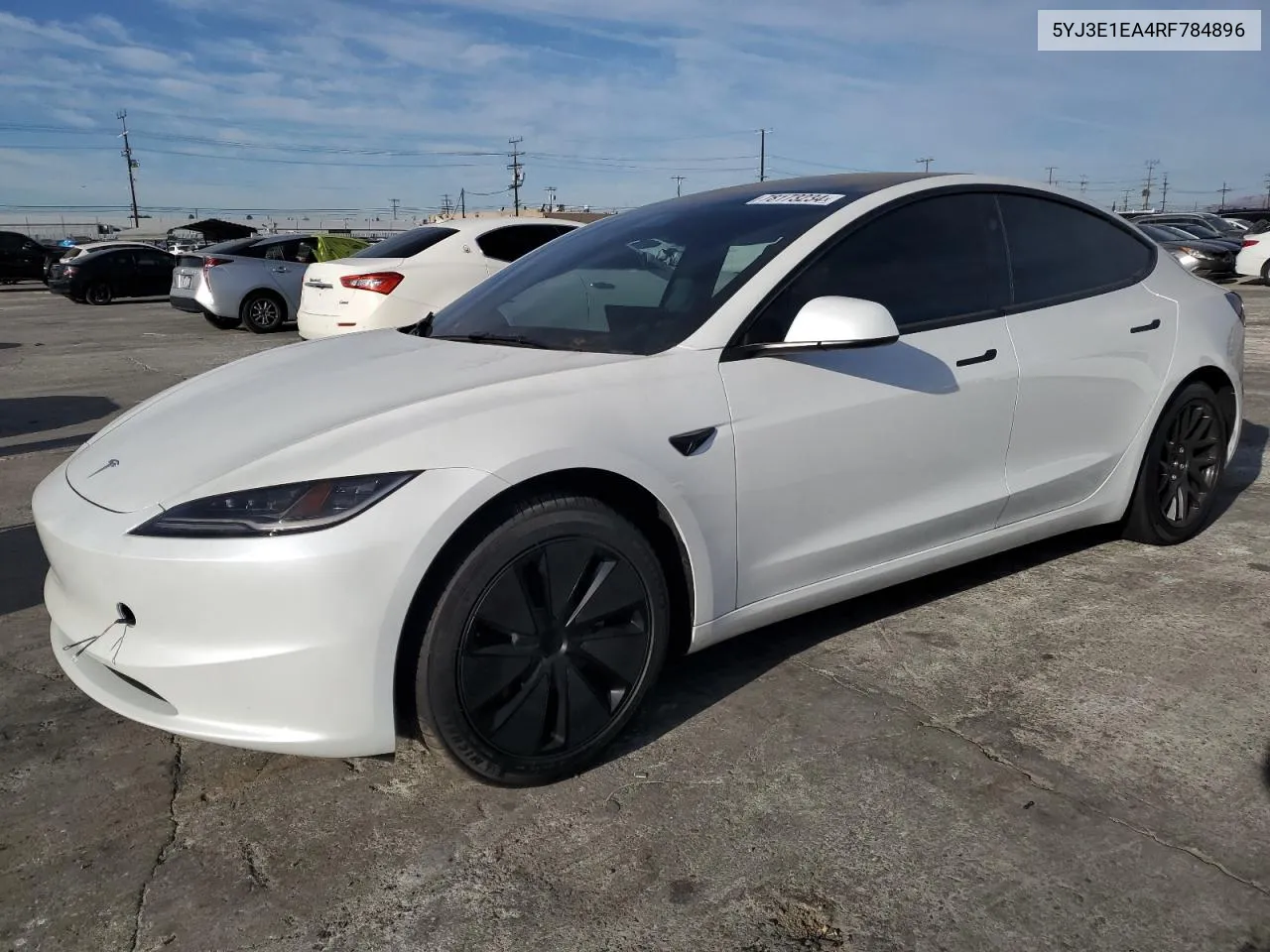 2024 Tesla Model 3 VIN: 5YJ3E1EA4RF784896 Lot: 78173234