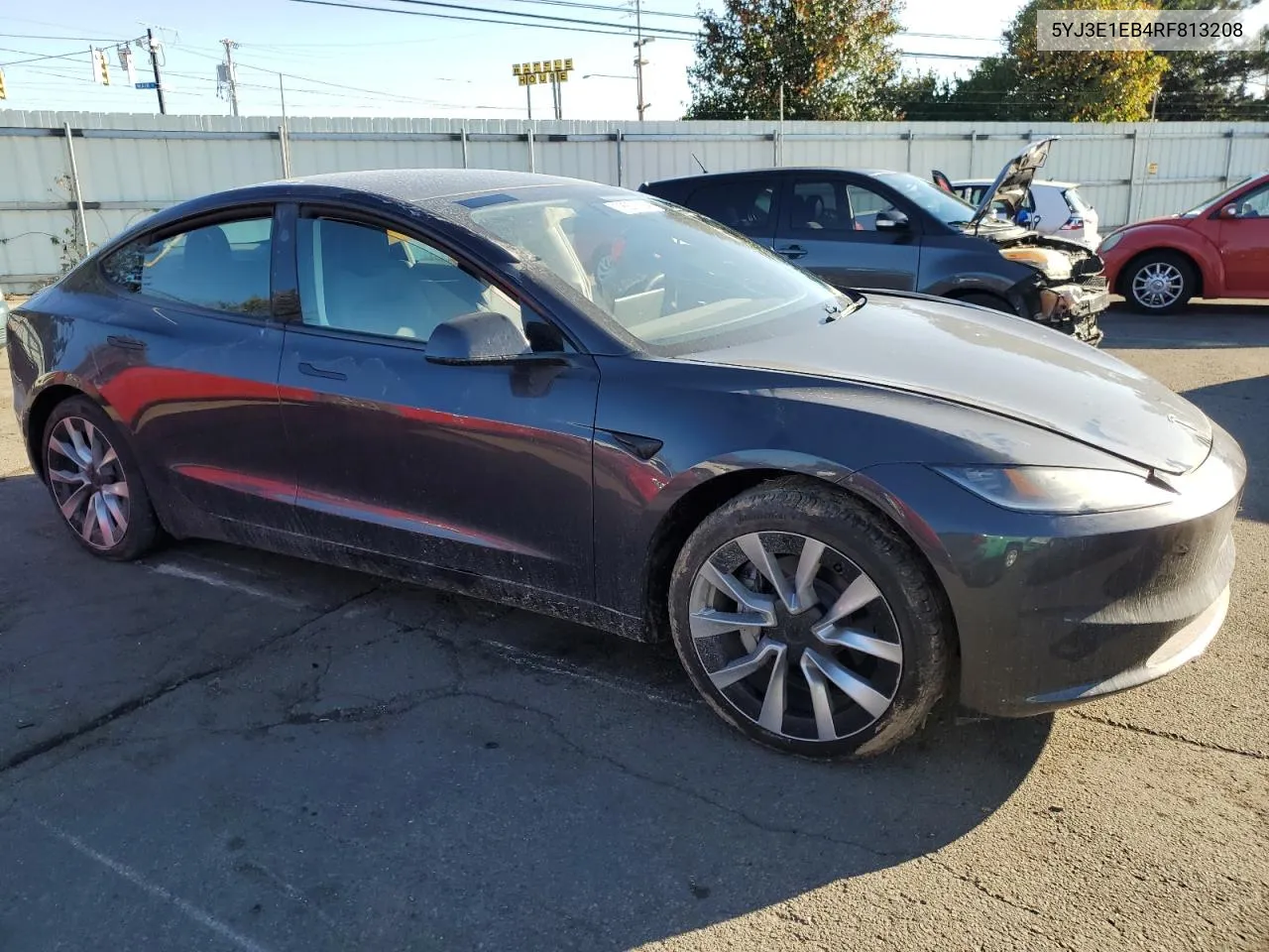 2024 Tesla Model 3 VIN: 5YJ3E1EB4RF813208 Lot: 78831334