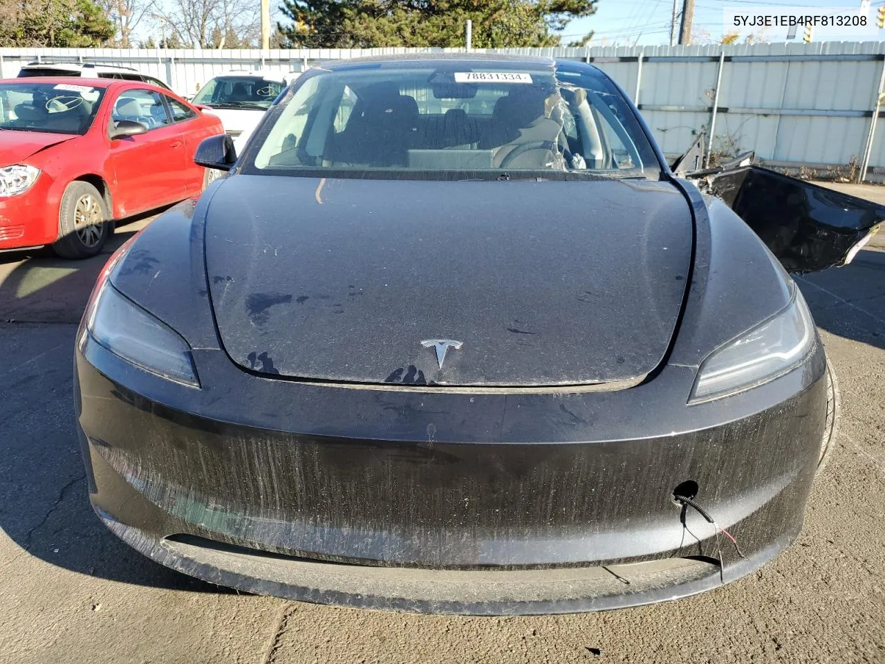 2024 Tesla Model 3 VIN: 5YJ3E1EB4RF813208 Lot: 78831334