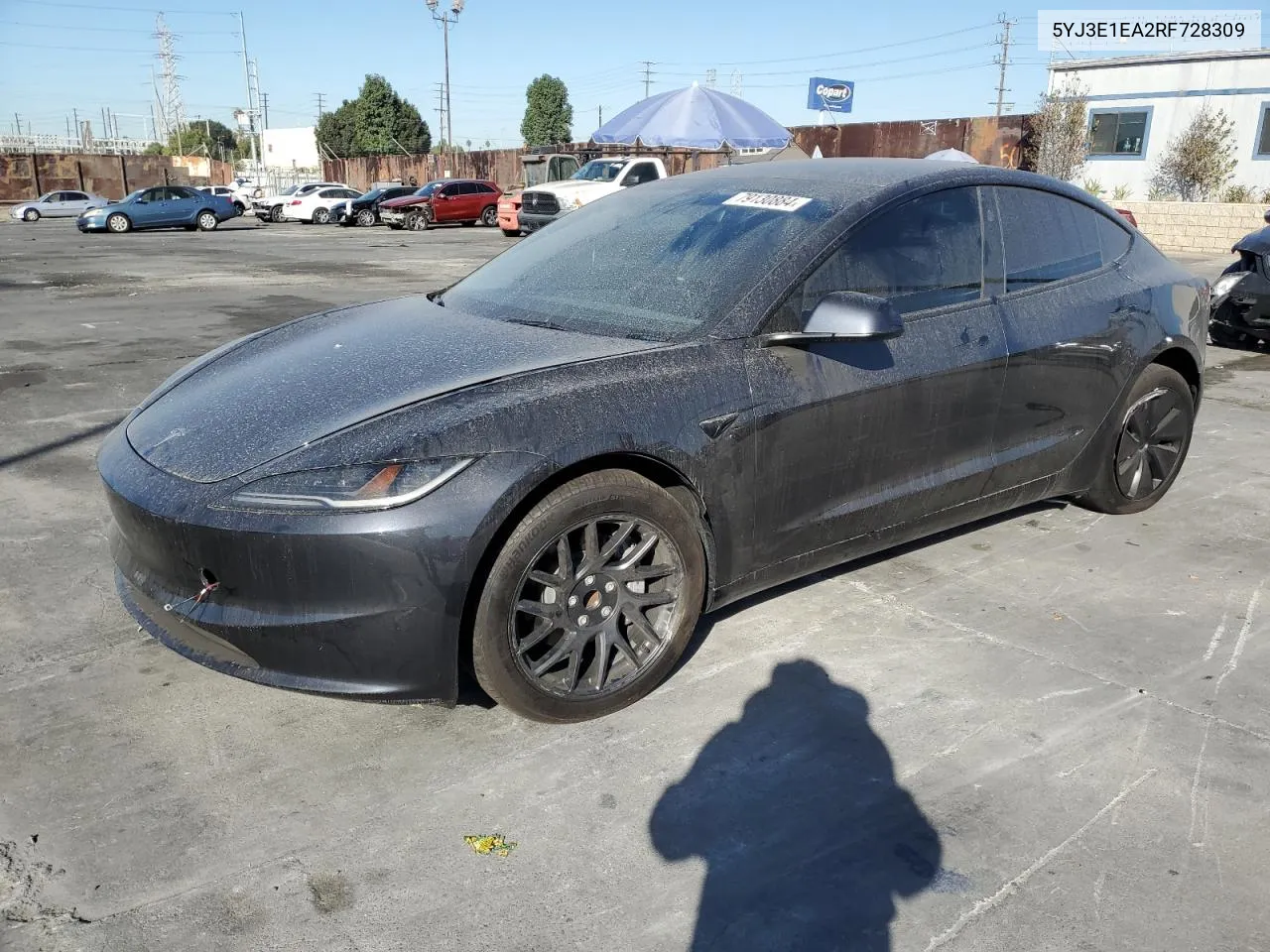 2024 Tesla Model 3 VIN: 5YJ3E1EA2RF728309 Lot: 79130884