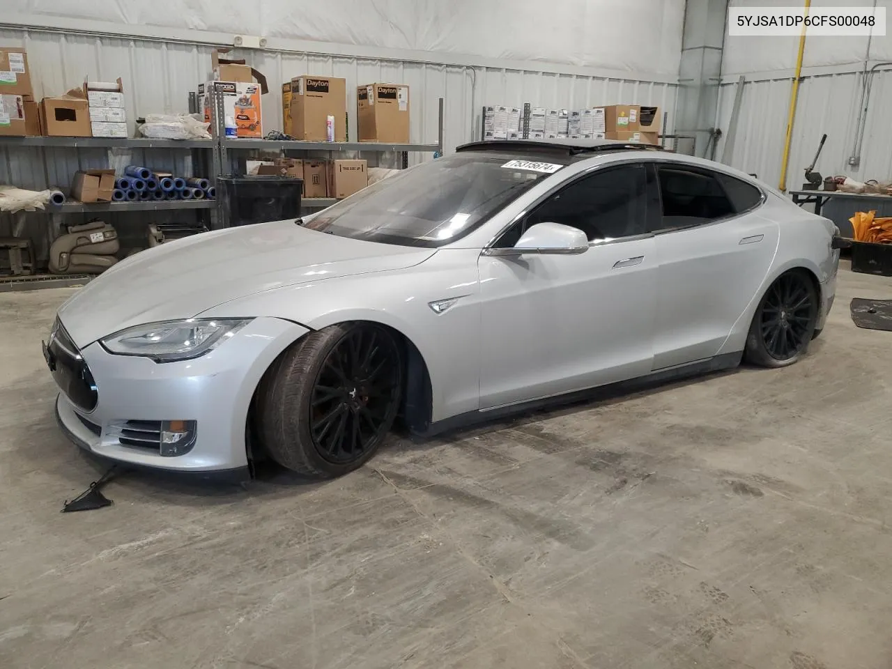 2012 Tesla Model S VIN: 5YJSA1DP6CFS00048 Lot: 75315674