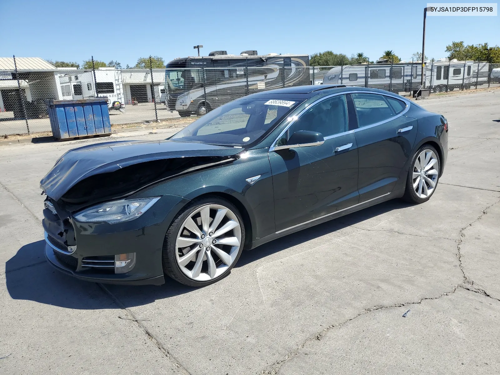 2013 Tesla Model S VIN: 5YJSA1DP3DFP15798 Lot: 68639894