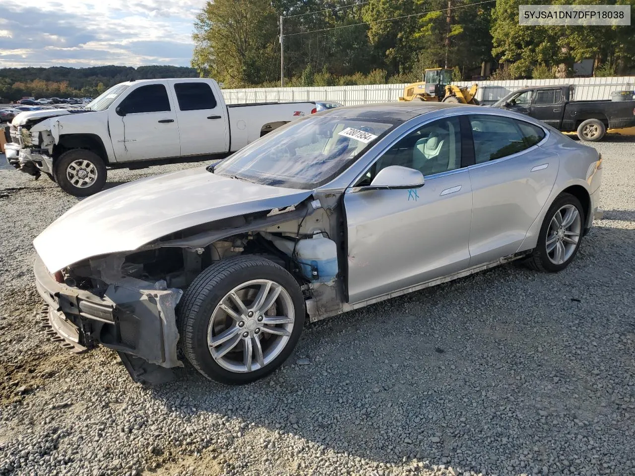 2013 Tesla Model S VIN: 5YJSA1DN7DFP18038 Lot: 73801954