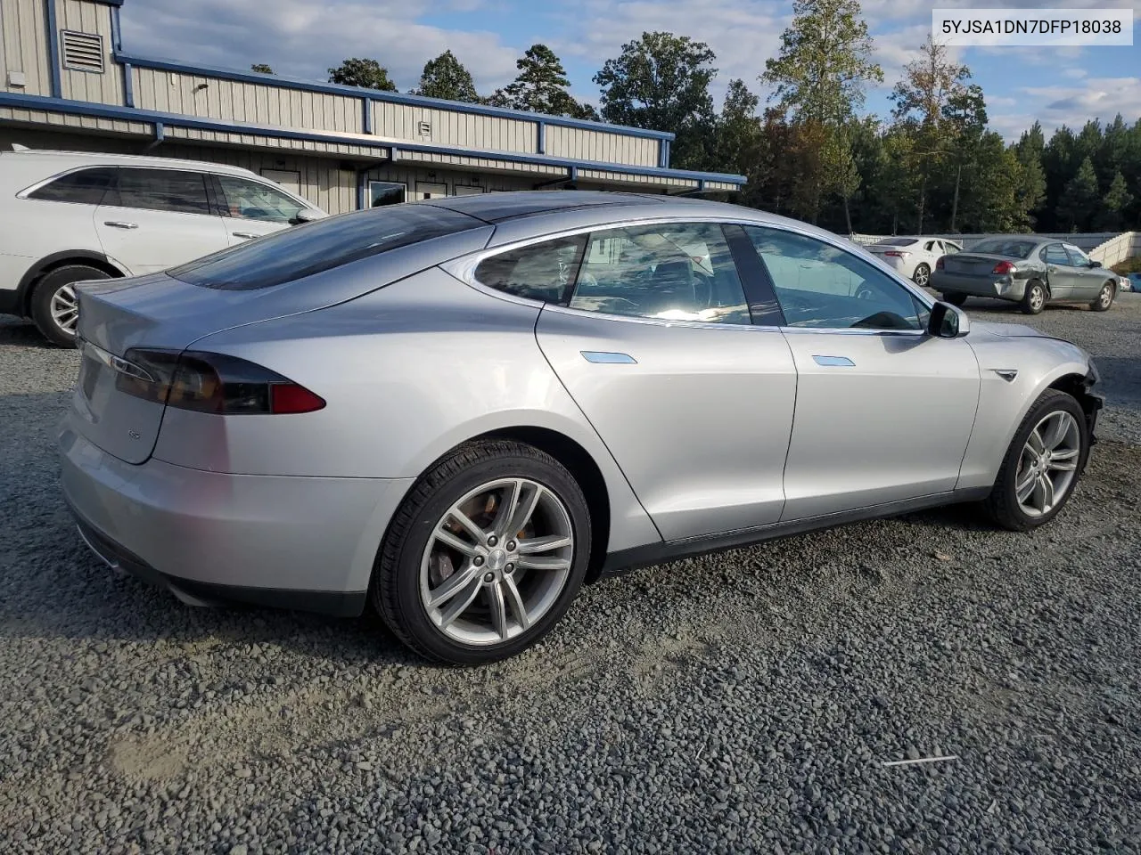 2013 Tesla Model S VIN: 5YJSA1DN7DFP18038 Lot: 73801954