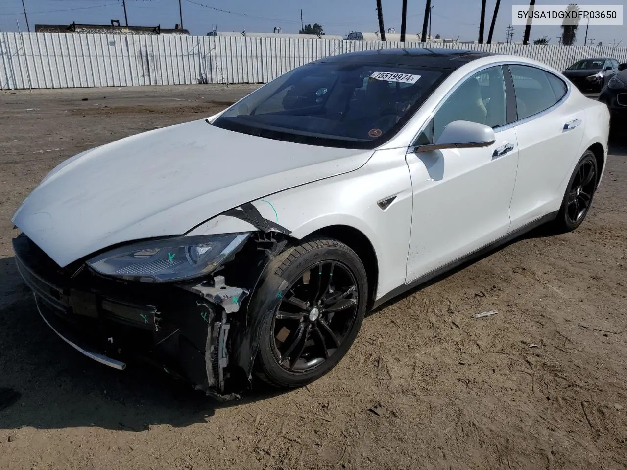 2013 Tesla Model S VIN: 5YJSA1DGXDFP03650 Lot: 75519974