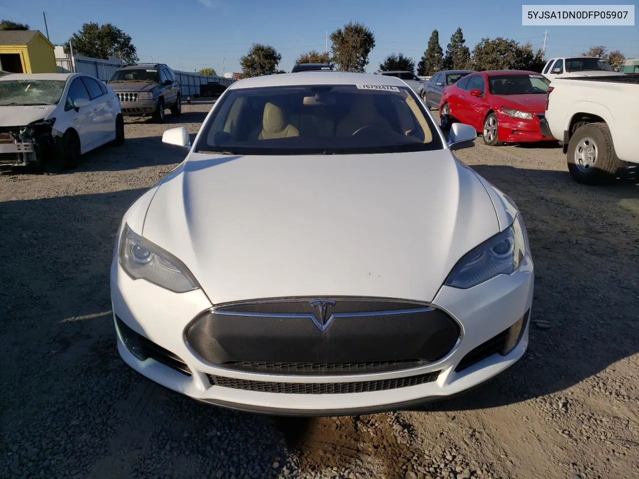 2013 Tesla Model S VIN: 5YJSA1DN0DFP05907 Lot: 76792474