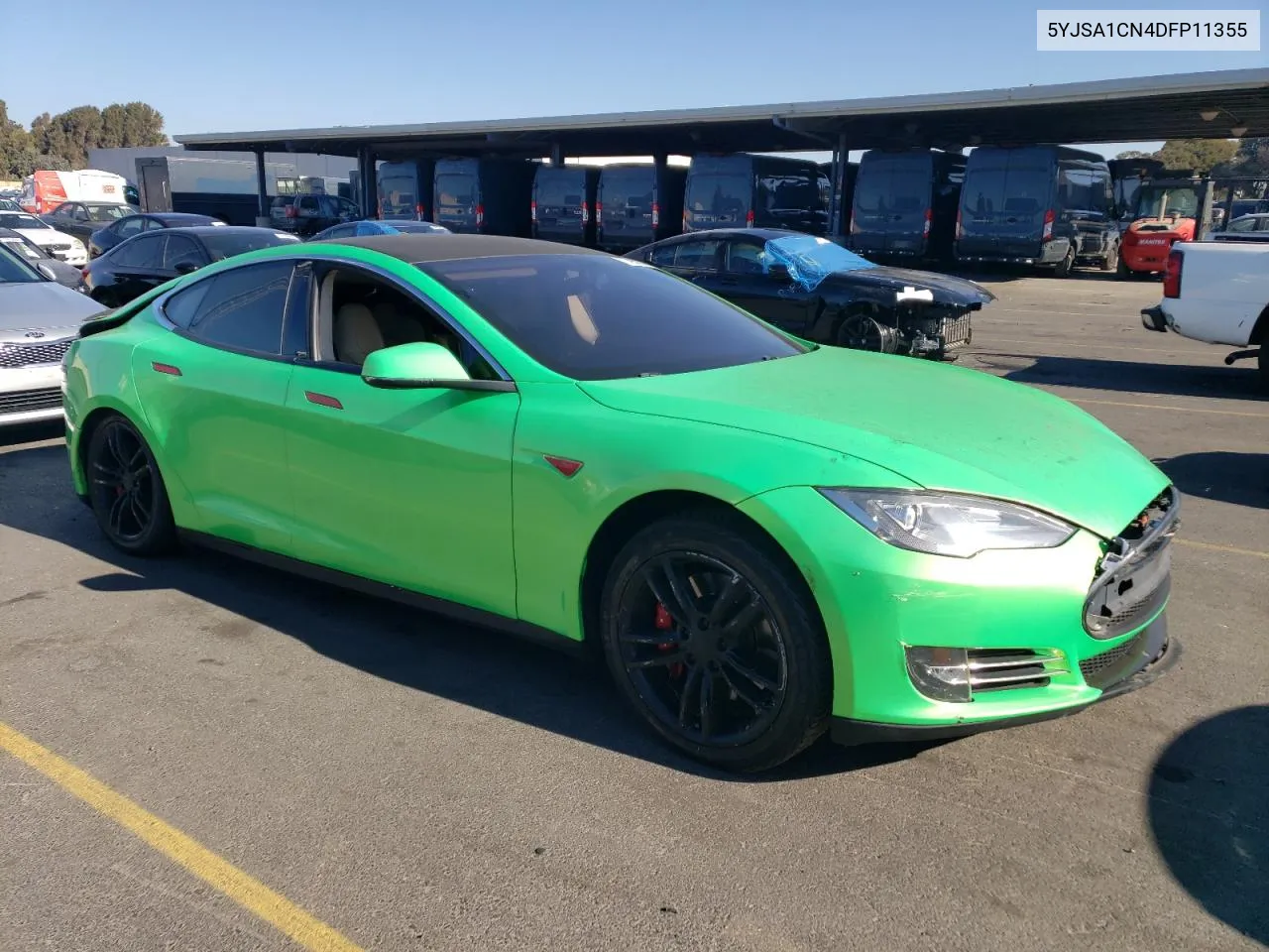 2013 Tesla Model S VIN: 5YJSA1CN4DFP11355 Lot: 77495594