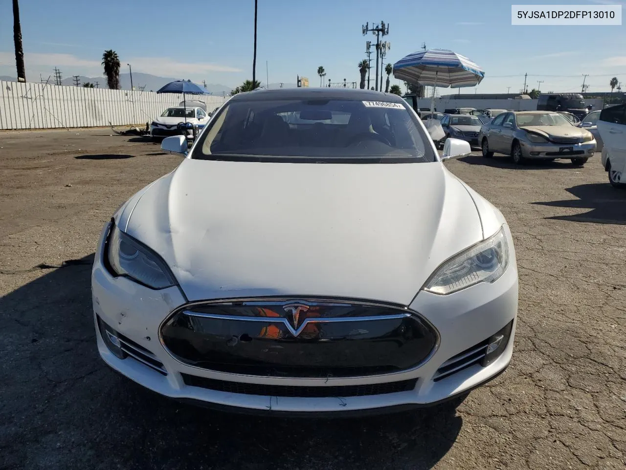 2013 Tesla Model S VIN: 5YJSA1DP2DFP13010 Lot: 77496854