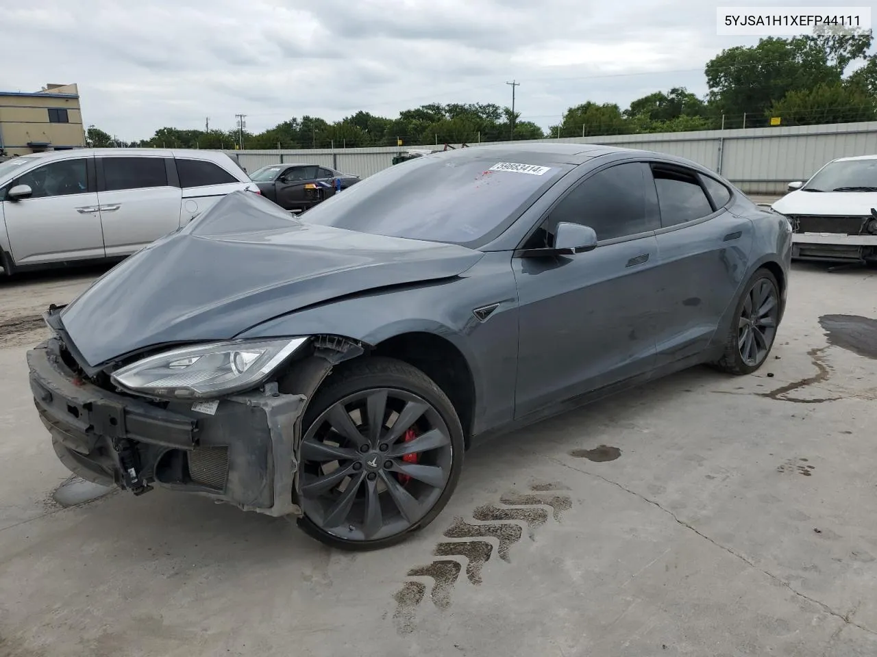 2014 Tesla Model S VIN: 5YJSA1H1XEFP44111 Lot: 59883414