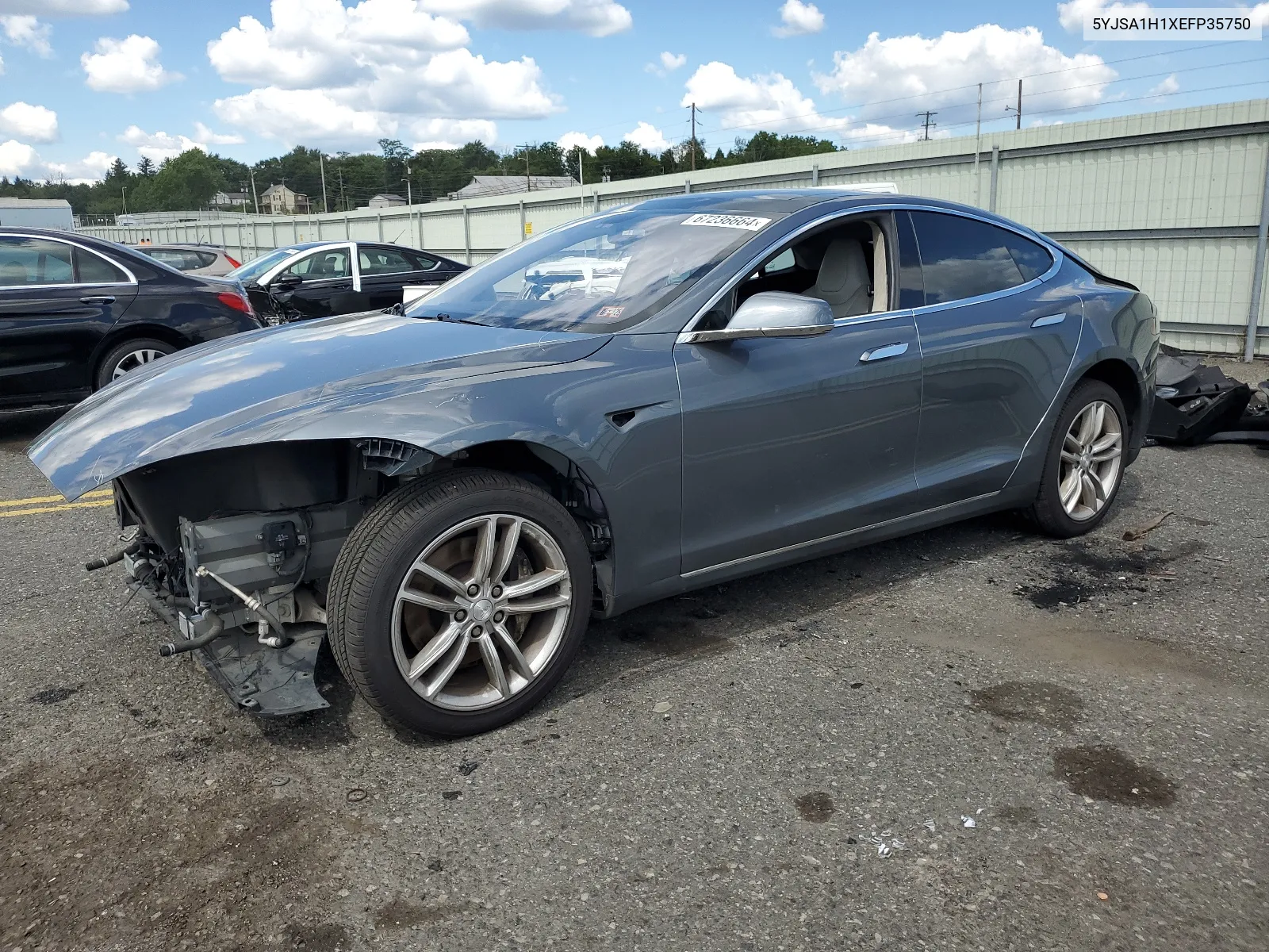 2014 Tesla Model S VIN: 5YJSA1H1XEFP35750 Lot: 67236664