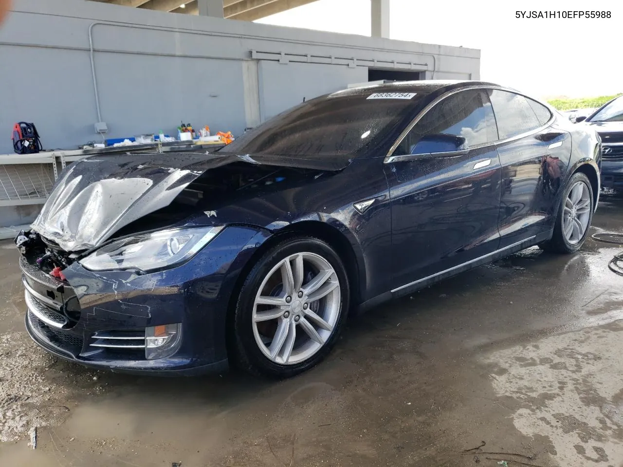 2014 Tesla Model S VIN: 5YJSA1H10EFP55988 Lot: 68362754