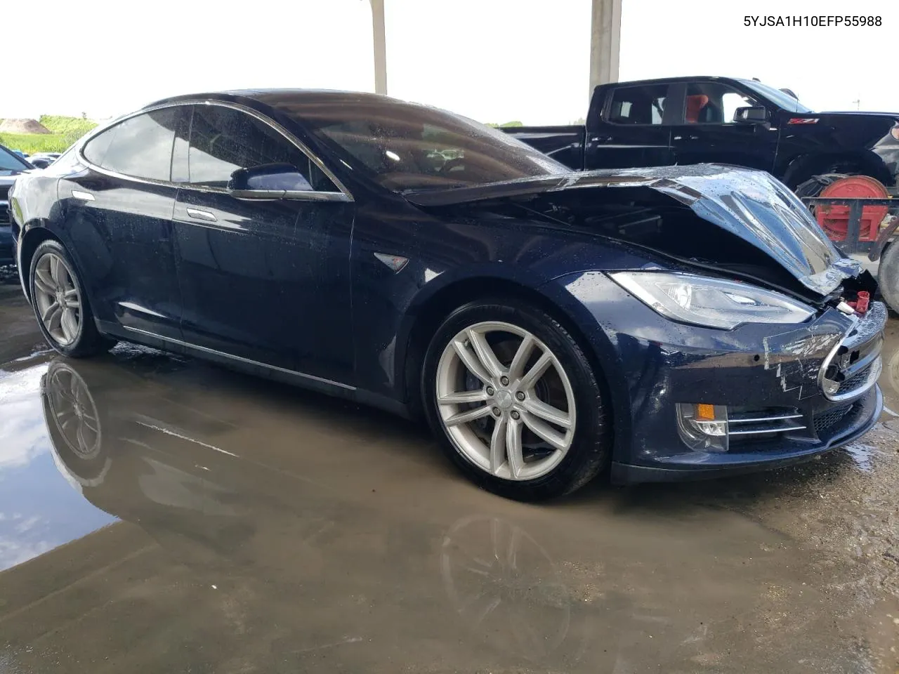 2014 Tesla Model S VIN: 5YJSA1H10EFP55988 Lot: 68362754