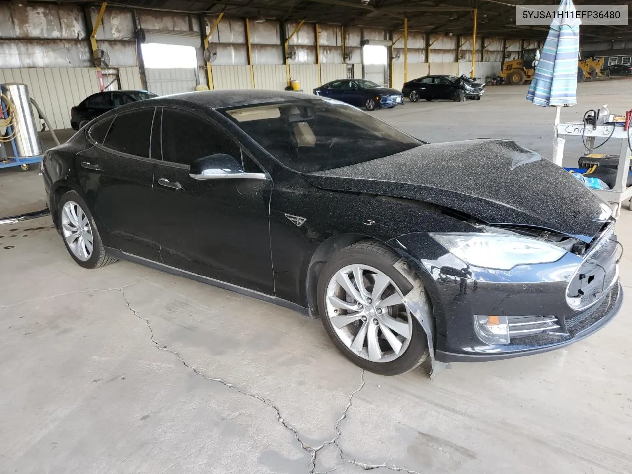 2014 Tesla Model S VIN: 5YJSA1H11EFP36480 Lot: 71210254