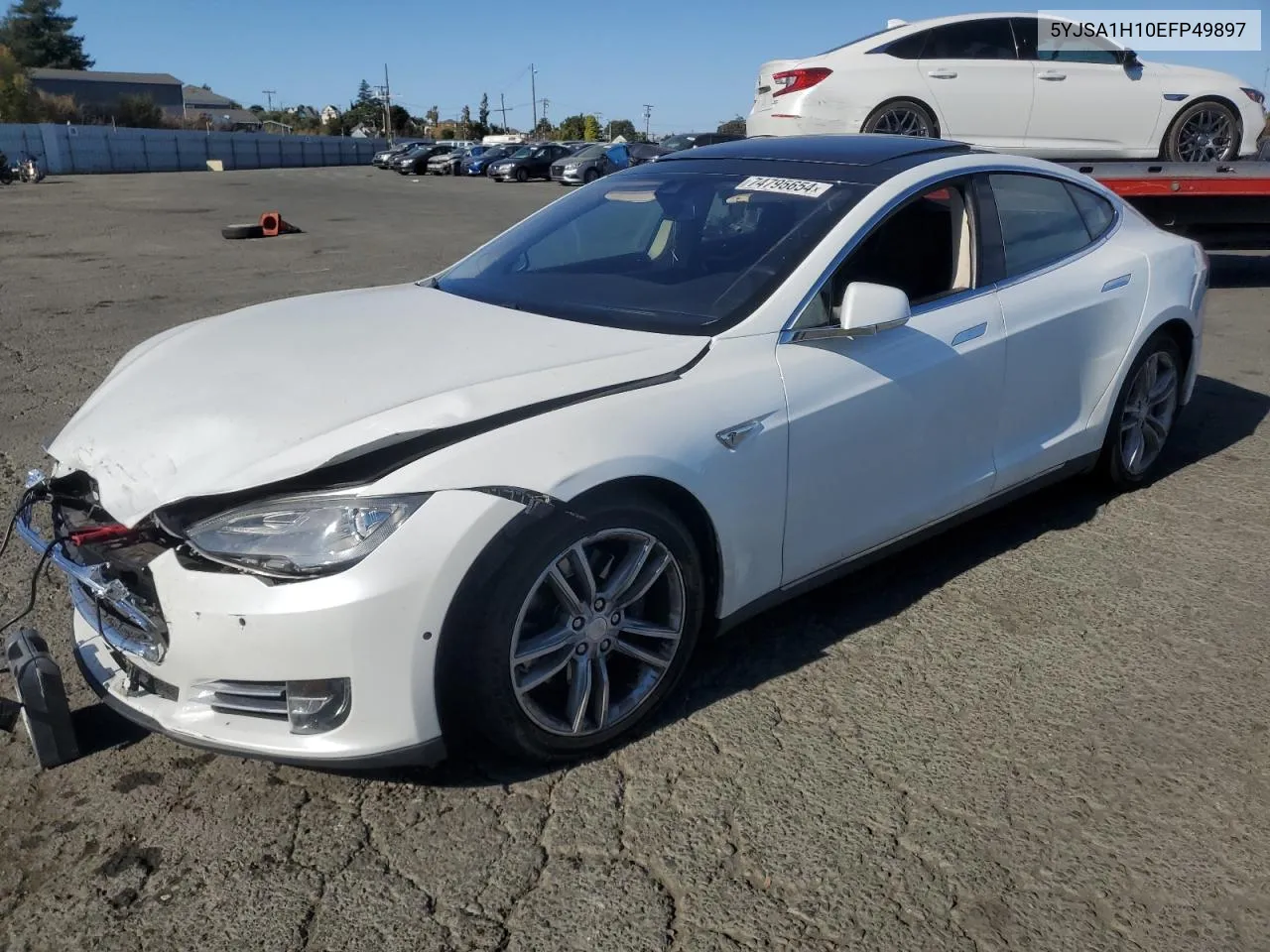 2014 Tesla Model S VIN: 5YJSA1H10EFP49897 Lot: 74795654