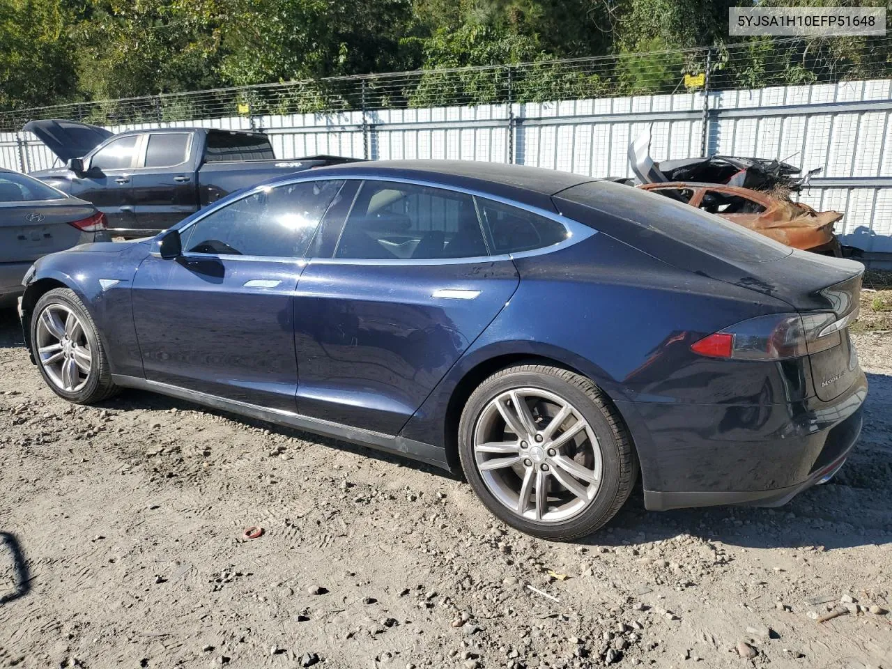 2014 Tesla Model S VIN: 5YJSA1H10EFP51648 Lot: 75459094