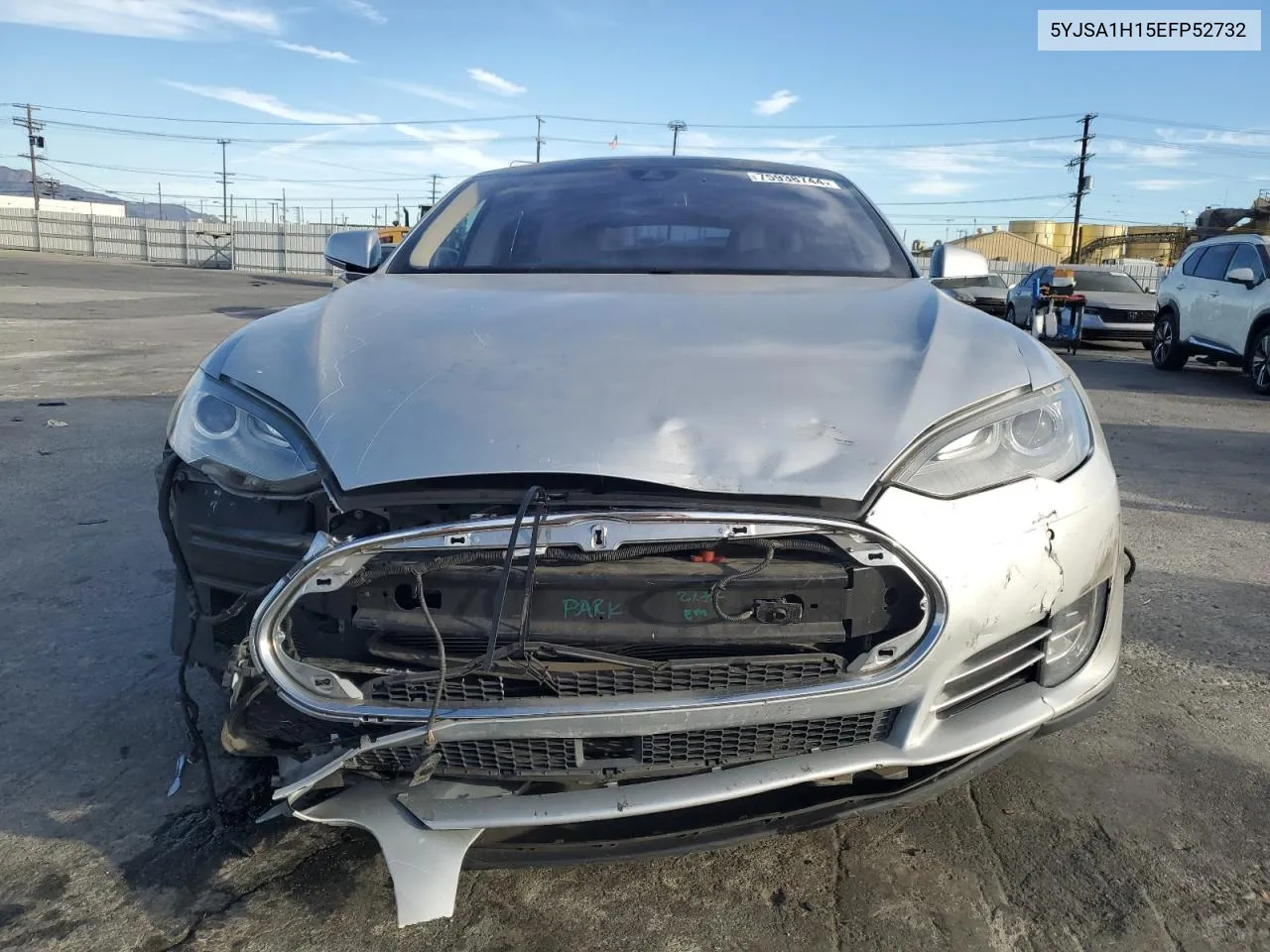 2014 Tesla Model S VIN: 5YJSA1H15EFP52732 Lot: 75938744