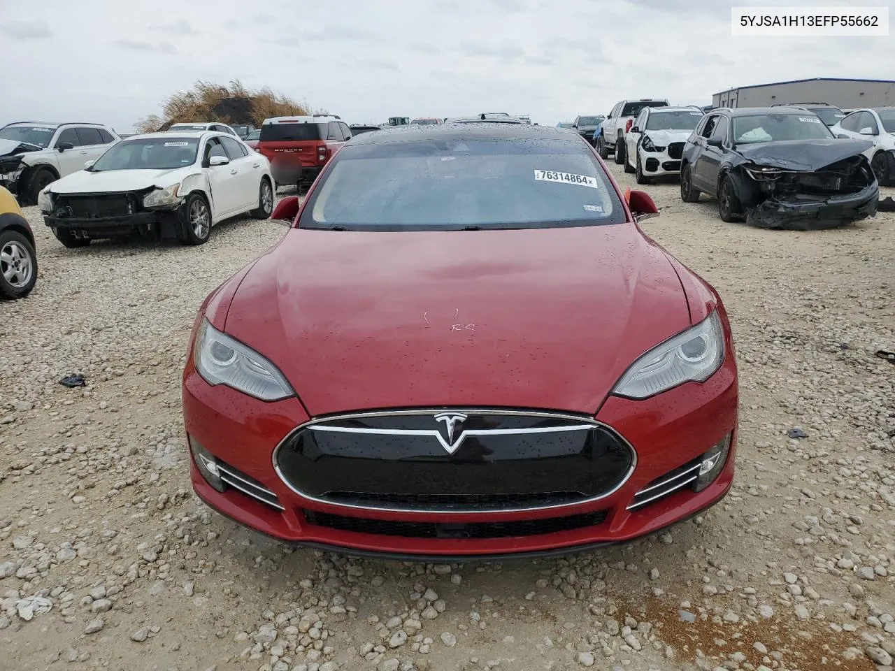 2014 Tesla Model S VIN: 5YJSA1H13EFP55662 Lot: 76314864