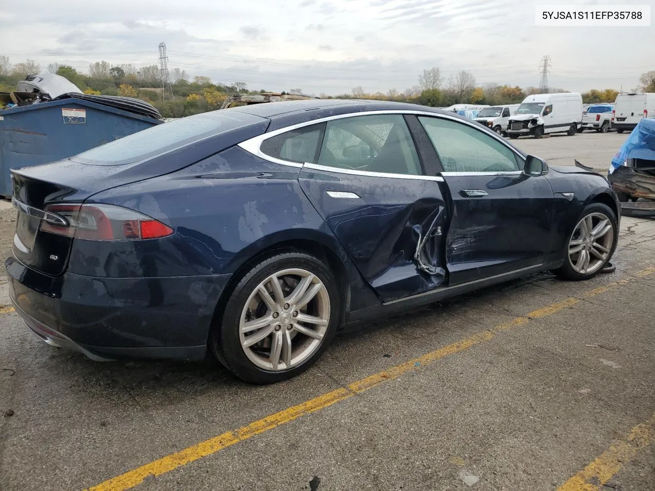 2014 Tesla Model S VIN: 5YJSA1S11EFP35788 Lot: 77225394