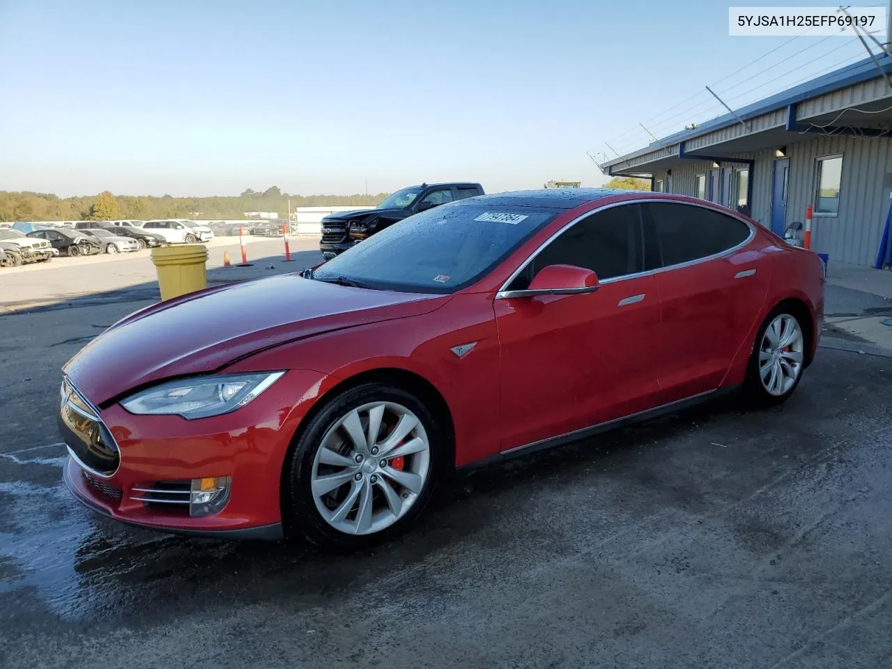 2014 Tesla Model S VIN: 5YJSA1H25EFP69197 Lot: 77947364