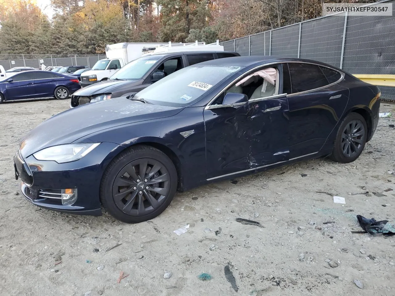 2014 Tesla Model S VIN: 5YJSA1H1XEFP30547 Lot: 78124834