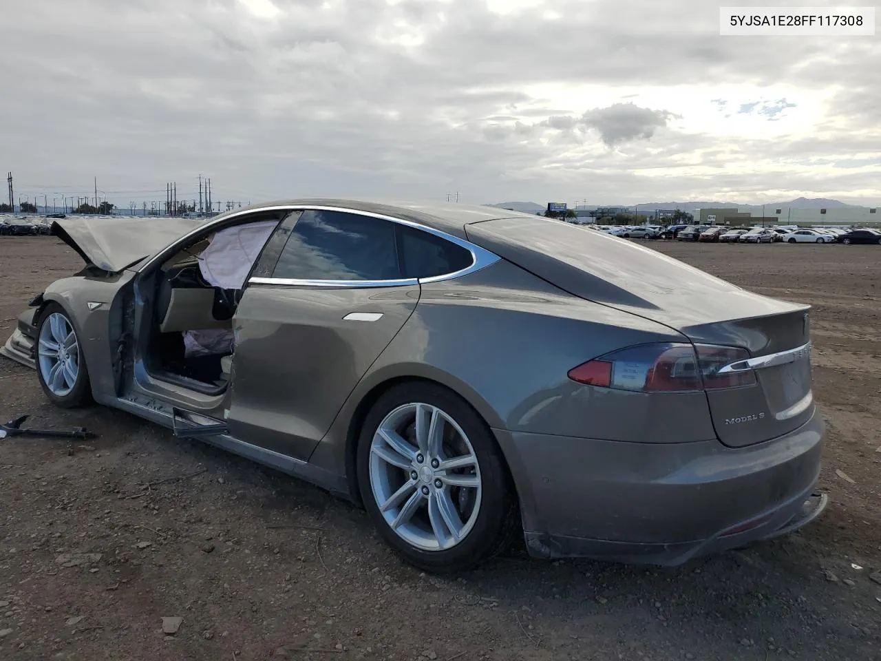 2015 Tesla Model S VIN: 5YJSA1E28FF117308 Lot: 47140014