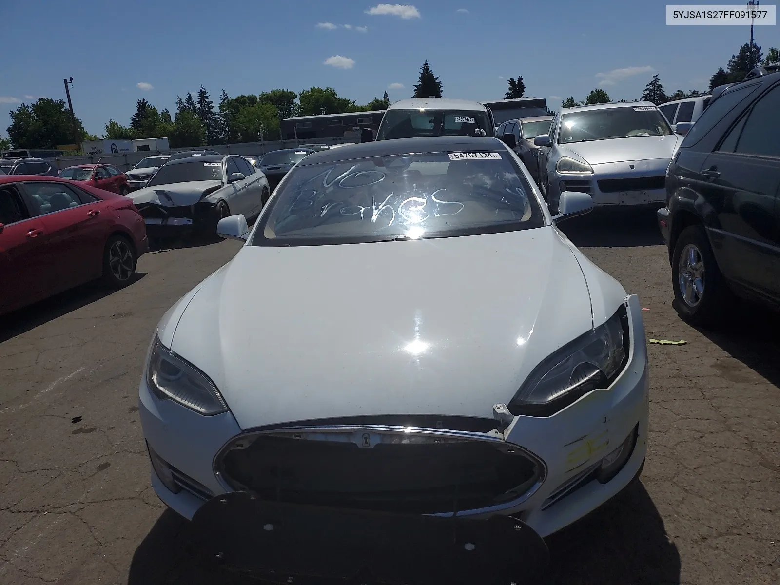 2015 Tesla Model S 70D VIN: 5YJSA1S27FF091577 Lot: 54767134