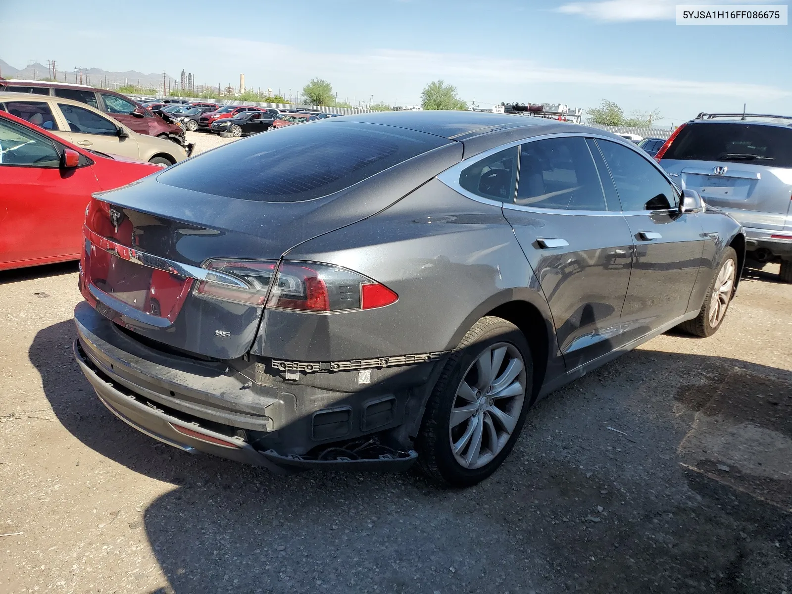 2015 Tesla Model S 85 VIN: 5YJSA1H16FF086675 Lot: 66694624