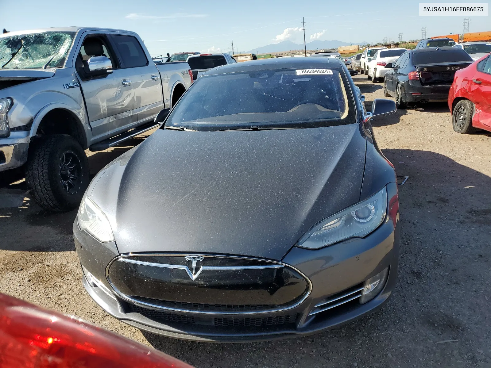 2015 Tesla Model S 85 VIN: 5YJSA1H16FF086675 Lot: 66694624