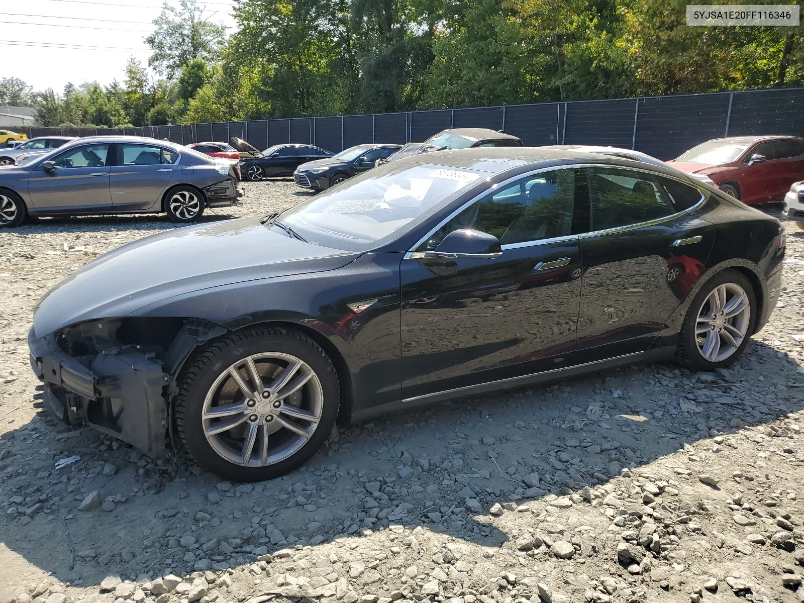 2015 Tesla Model S VIN: 5YJSA1E20FF116346 Lot: 66768834