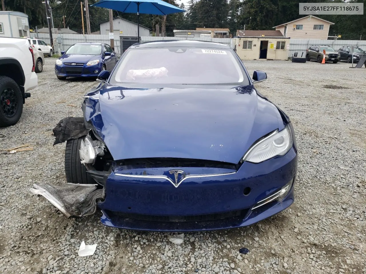 2015 Tesla Model S VIN: 5YJSA1E27FF118675 Lot: 72274524