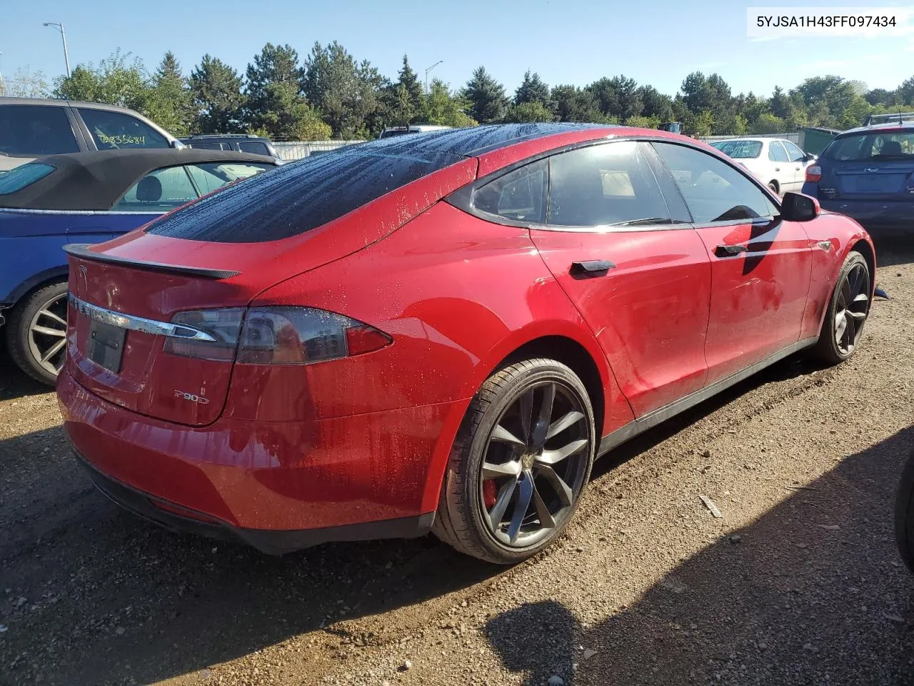 2015 Tesla Model S P85D VIN: 5YJSA1H43FF097434 Lot: 72396924