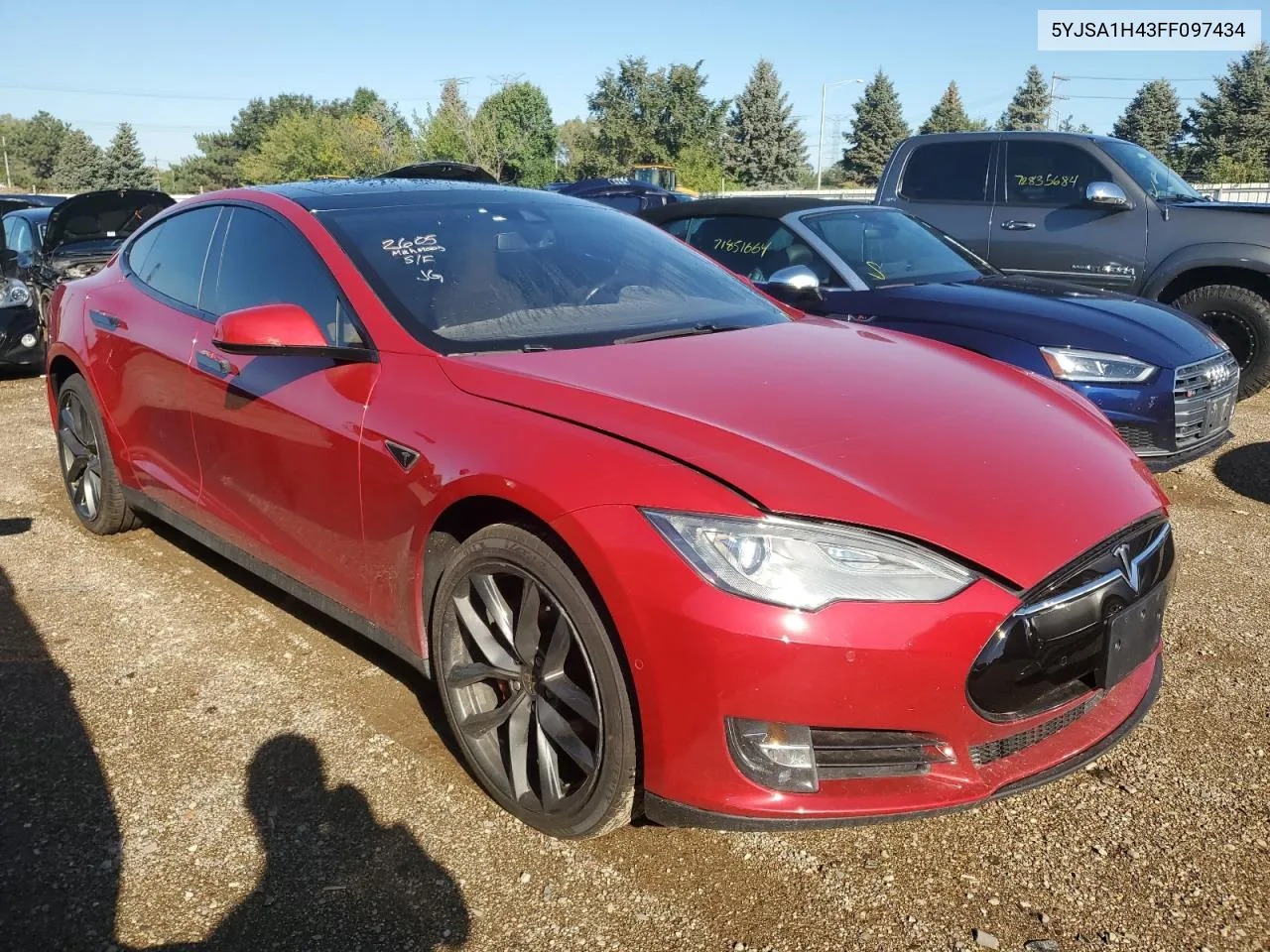 2015 Tesla Model S P85D VIN: 5YJSA1H43FF097434 Lot: 72396924